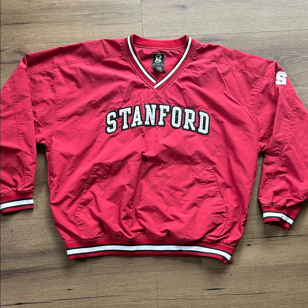 Stanford Vintage Red Pullover Windbreaker !! XXL